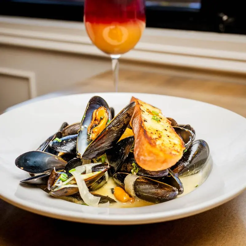 Mussels Marinieres at Belgravia Hub in Edmonton, AB